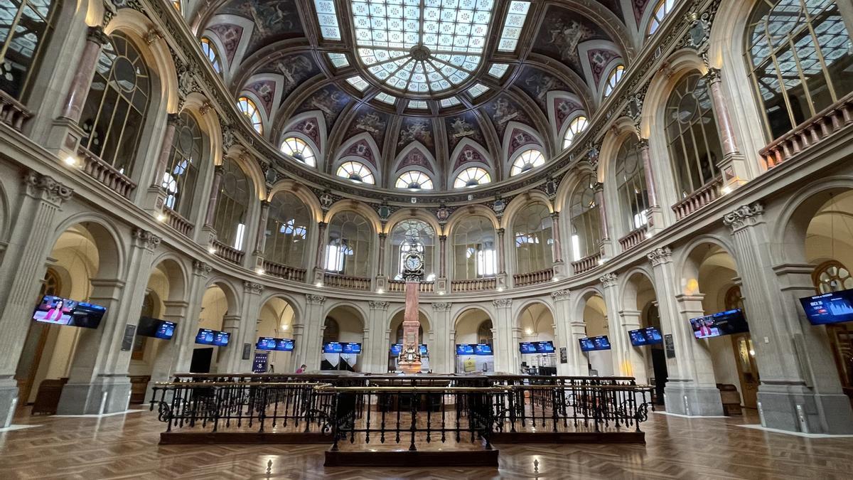 Una imagen del interior del Palacio de la Bolsa de Madrid.