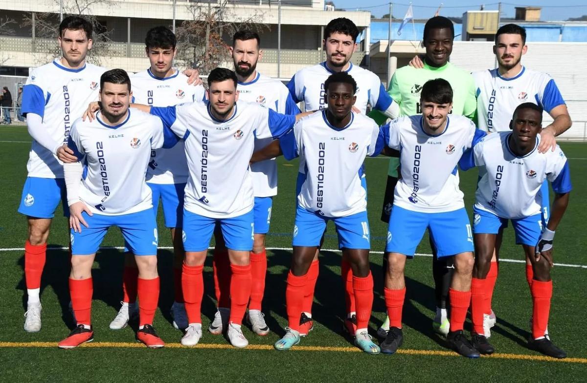 Una imatge d'un onze inicial del Blanes d'aquesta temporada.