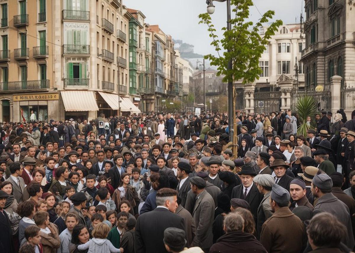 La manifestación, a su llegada a la plaza del Ayuntamiento. | «REGIÓN» / MENA