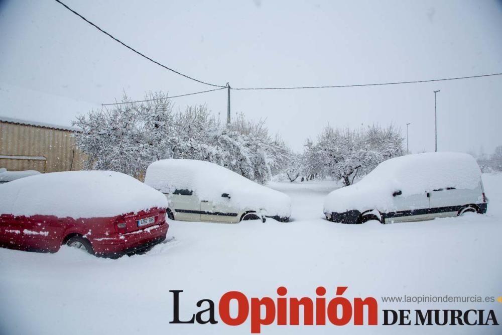 La nieve cubre de blanco el Campo de San Juan