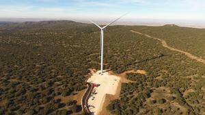 Parque eólico gestionado por Endesa en Aragón. 