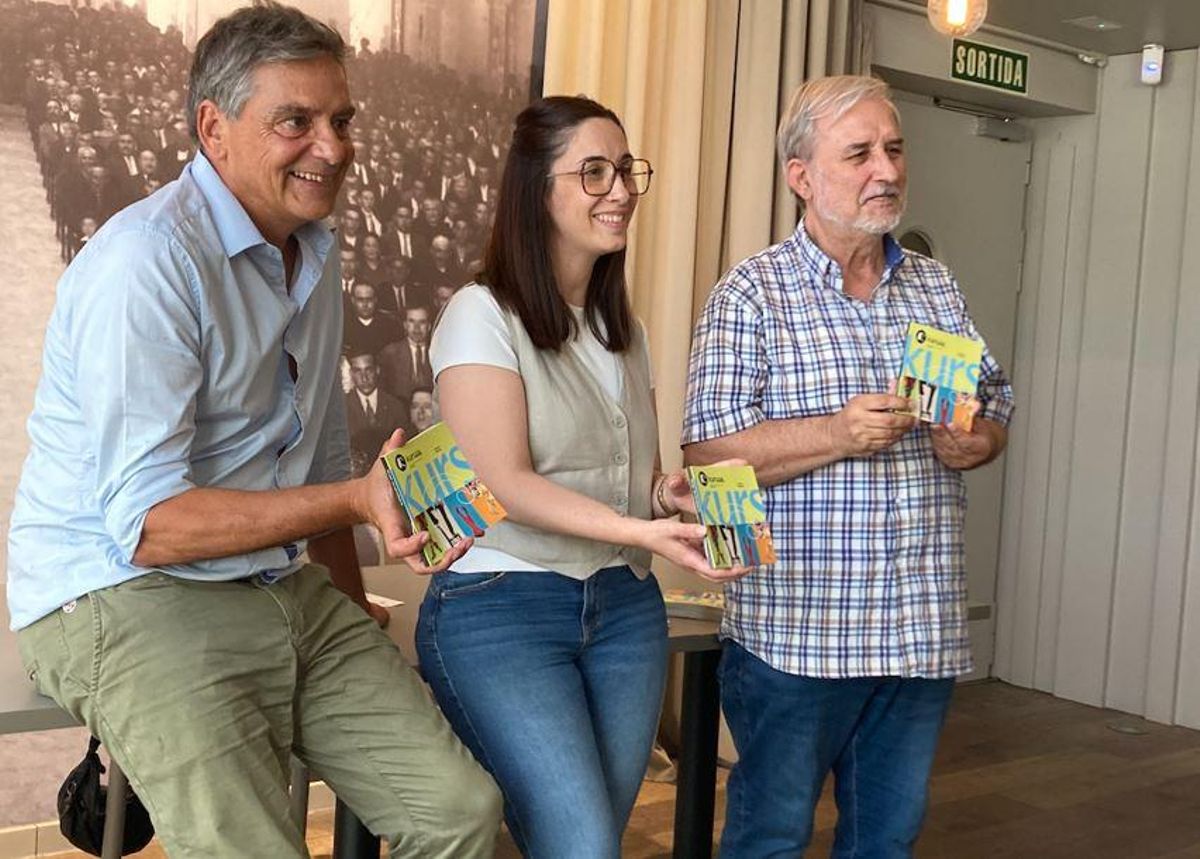Jordi Basomba, Tània Infante i Joan Morros, aquest migdia al restaurant del Kursaal