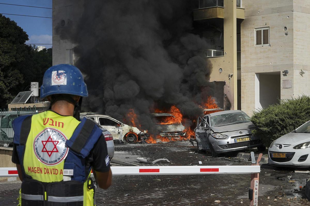 Ataque procedente de la Franja de Gaza en Ashkelon, Israel.