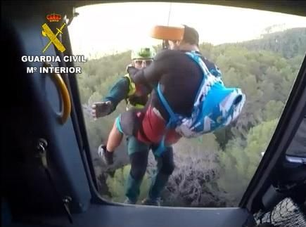 Rescate de un ciclista en el Puig de Galatzó