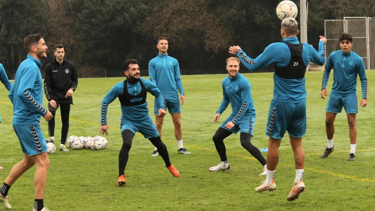 Imagen de un entrenamiento del Sabadell