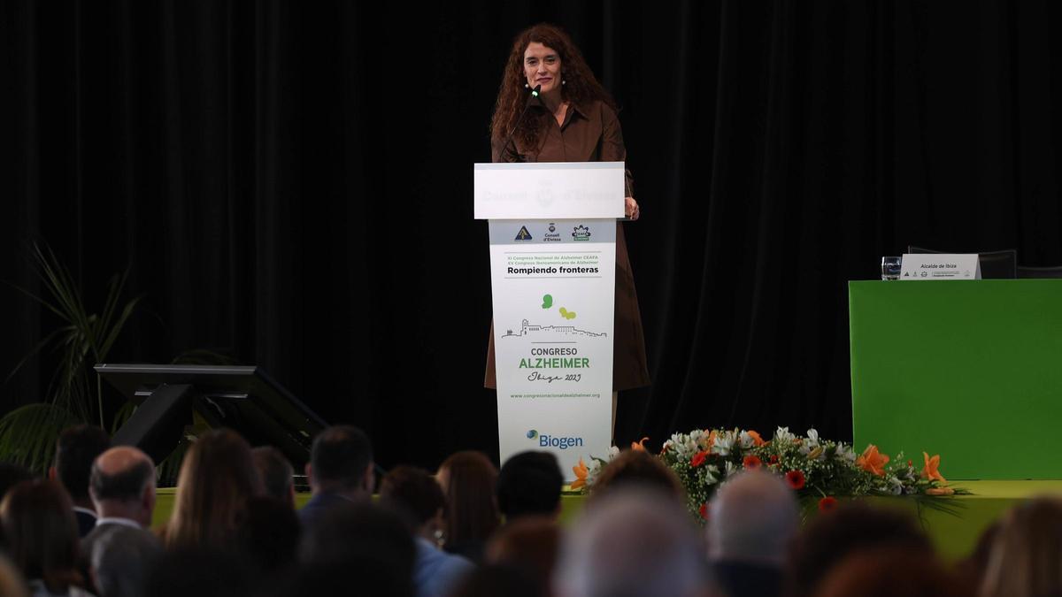 La secretaria general de Investigación del Ministerio de Ciencia, Innovación y Universidades, Eva Ortega Paíno, en el Recinto Ferial de Ibiza.