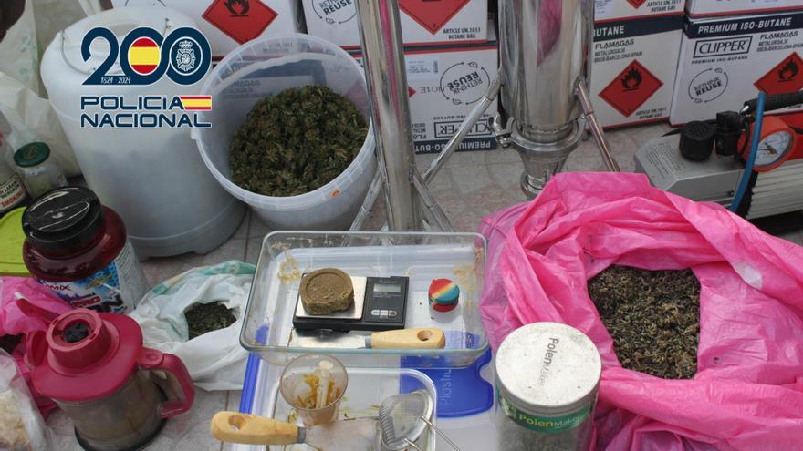 Dos detenidos en Alicante por un laboratorio de &quot;rosin&quot;, la nueva droga que llega a la provincia