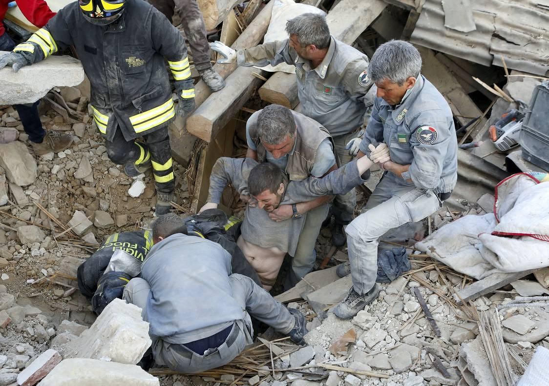 Imágenes del terremoto de Italia