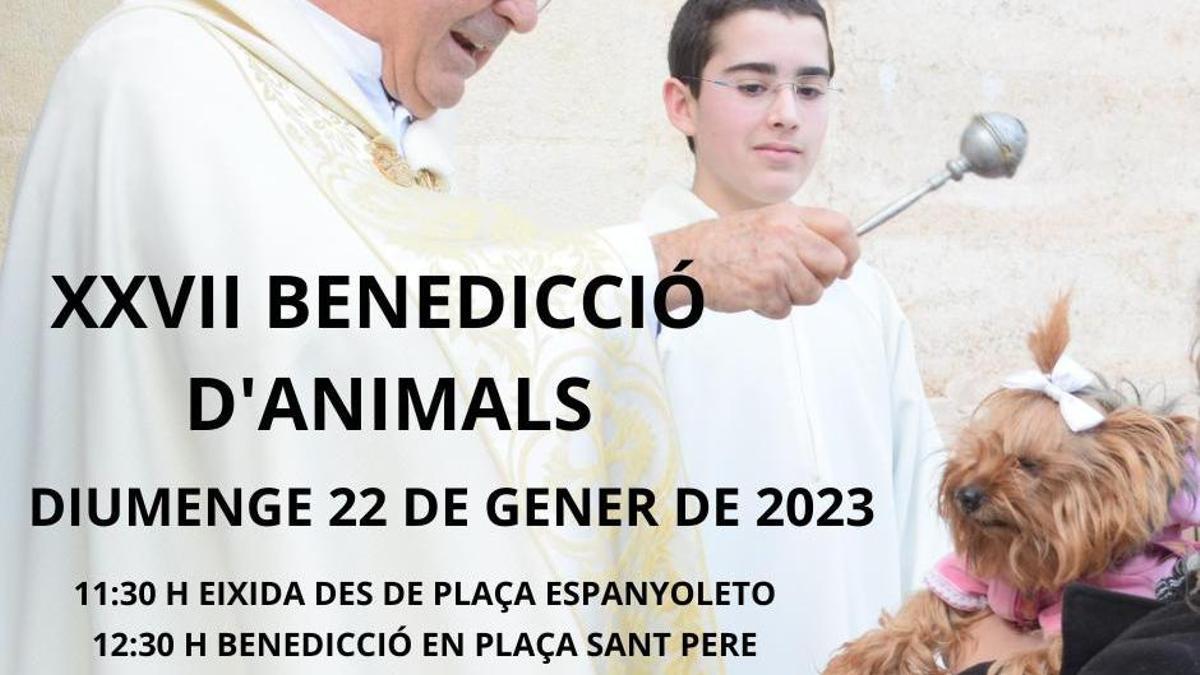 Cartel de la bendición de animales de 2023