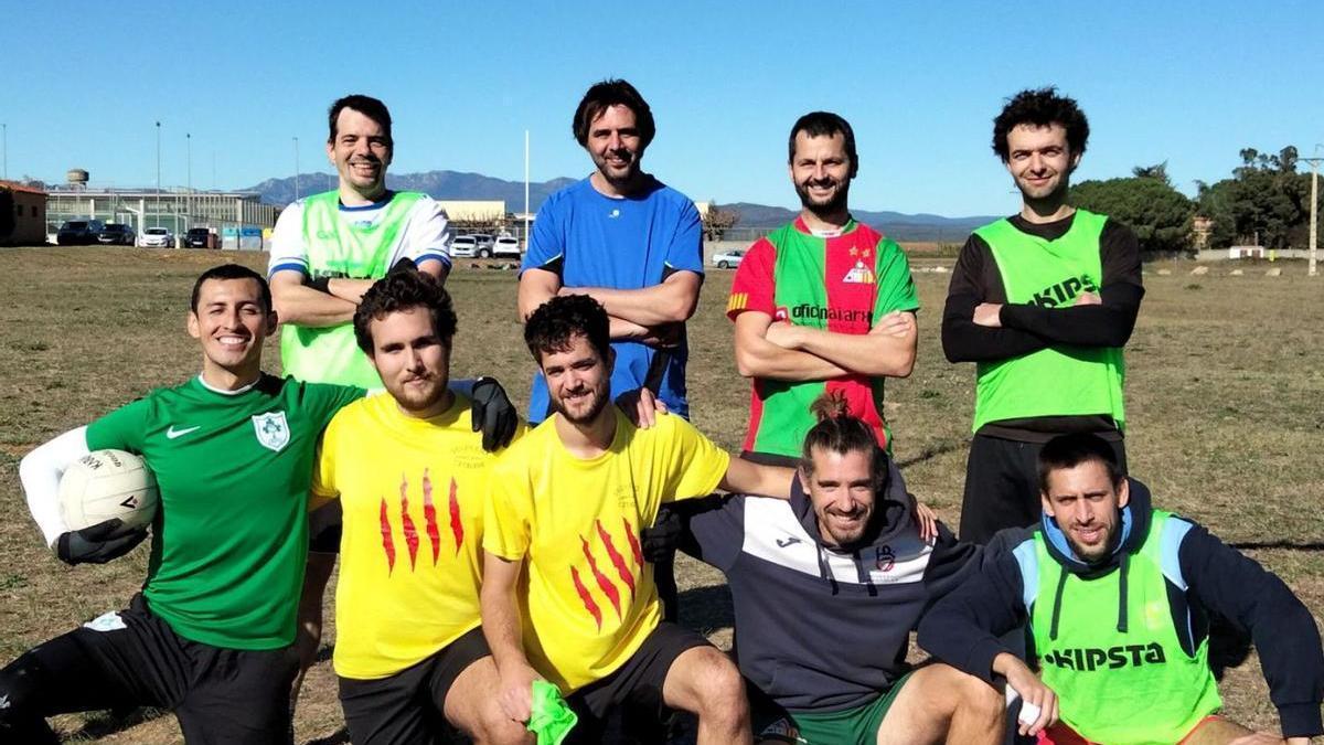 Imatge de grup del primer entrenament celebrat la setmana passada a Navata