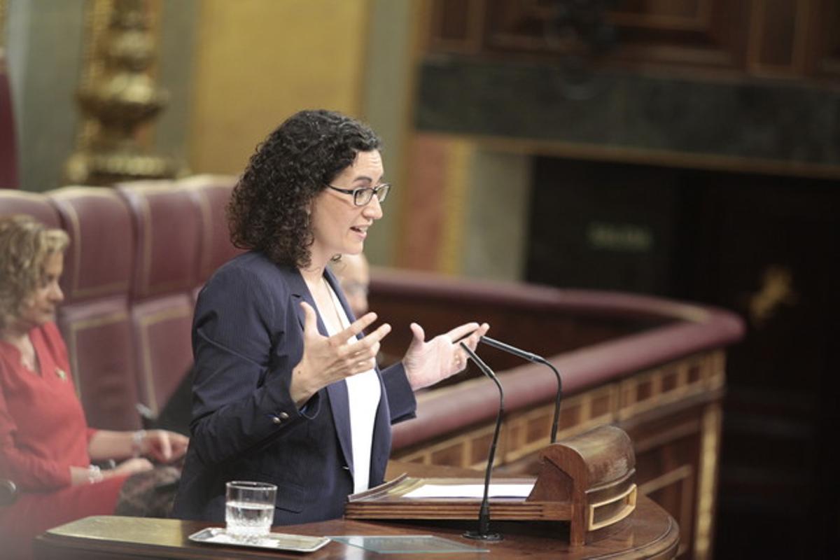 Marta Rovira ha declarat que defensen el referèndum perquè va ser una decisió majoritària a les urnes.