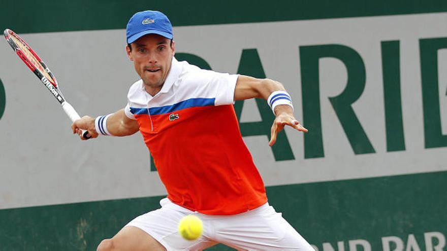 Roberto Bautista, durante el partido de primera ronda de Roland Garros.