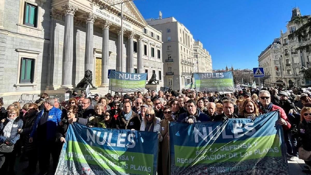 Nules fue uno de los muchos municipios que se manifestaron en Madrid el pasado 21 de enero contra la ley de Costas.