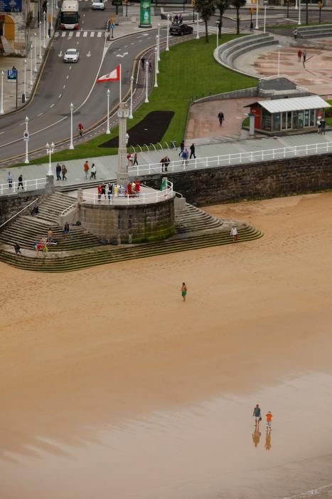 Gijón desde un dirigible