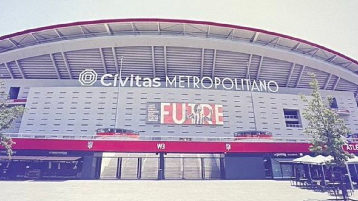La imagen del nuevo nombre del estadio del Atlético