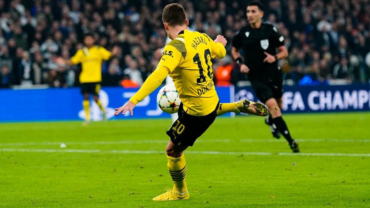 Thorgan Hazard abrió la lata ante el Brujas