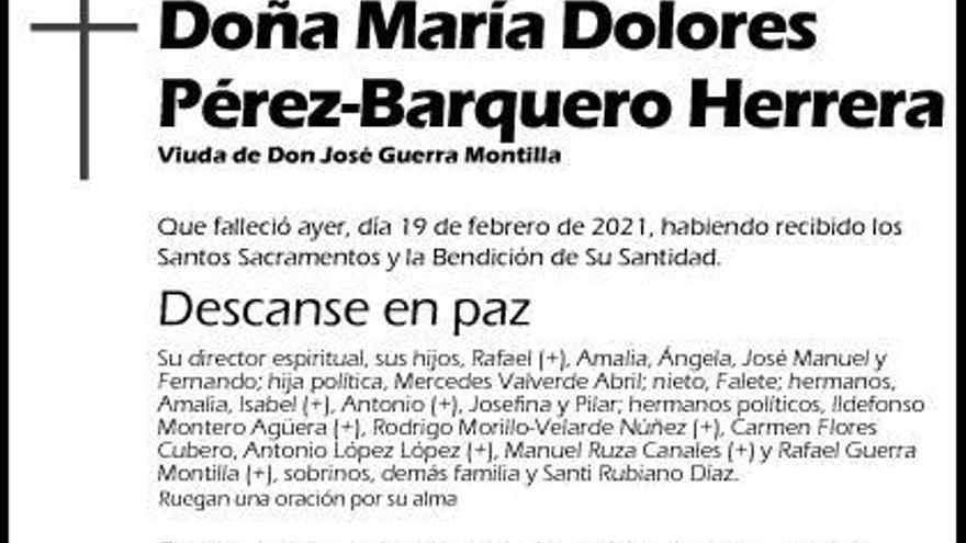 María Dolores Pérez-Barquero Herrera