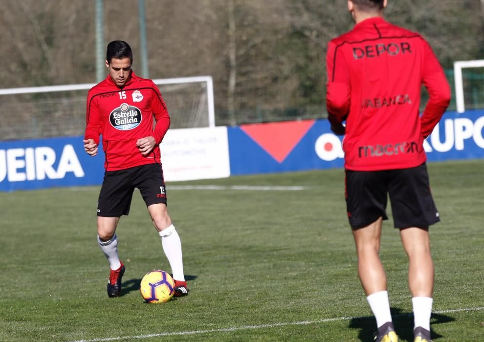 Ejercicios tácticos y acciones de estrategia para preparar la visita del Nàstic de Tarragona a Riazor.