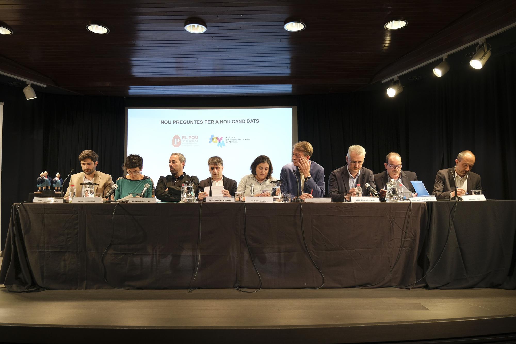 El debat electoral per les municipals del 28-M a Manresa, en imatges