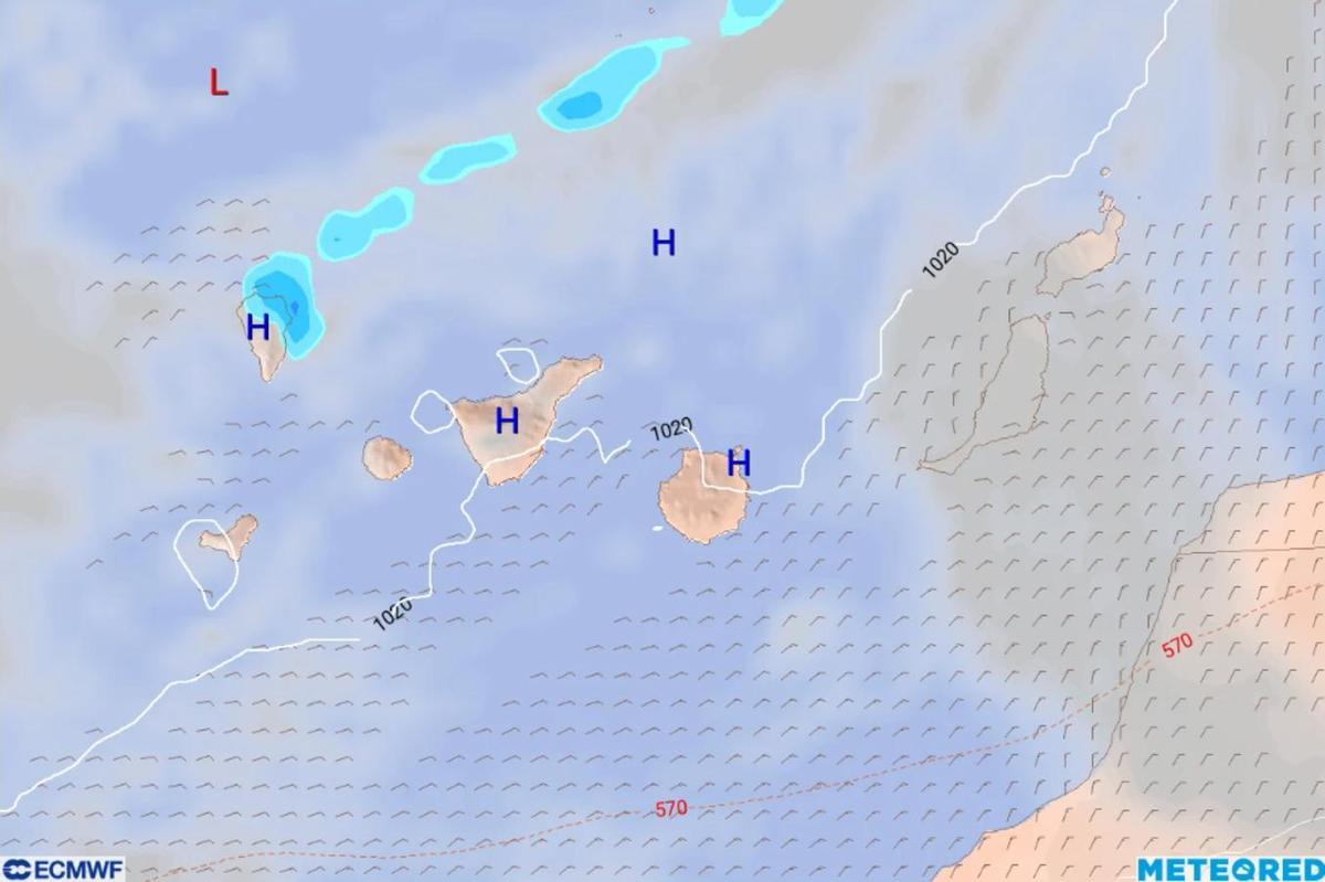 Mapa de predicción del tiempo del sábado 2 de mayo