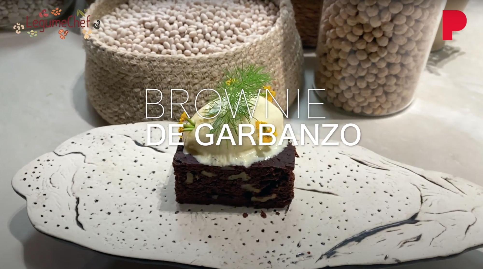 Receta saludable de brownie con garbanzos