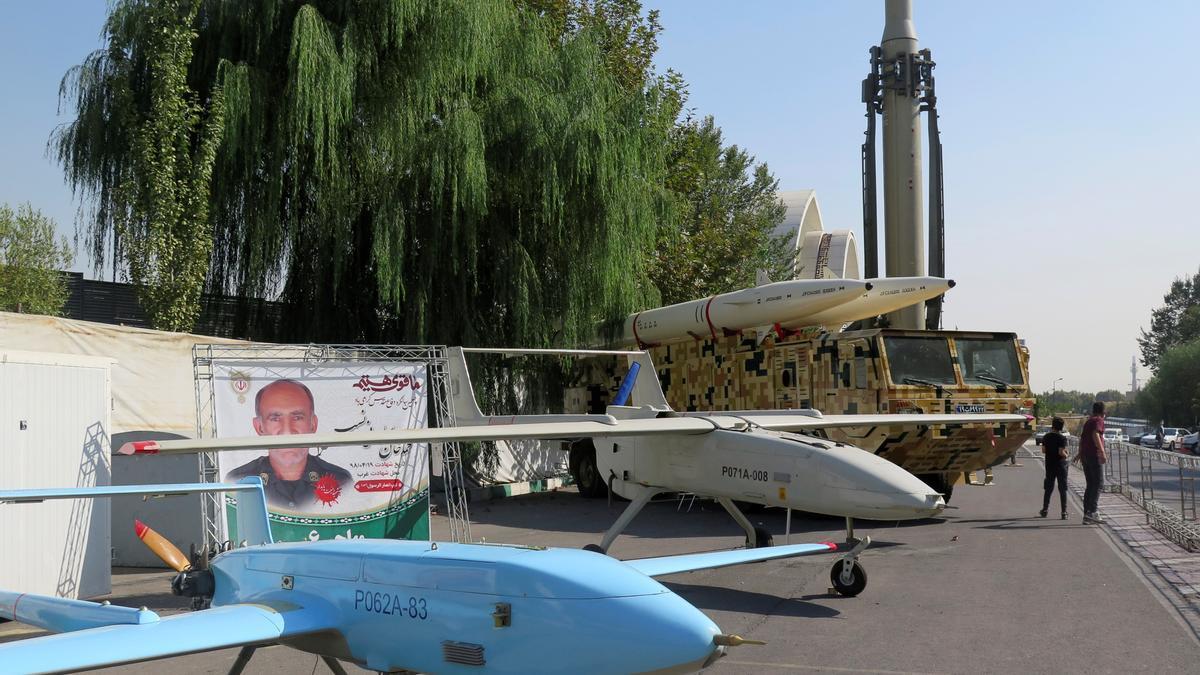 Drones y misiles iraníes, en una imagen de archivo.