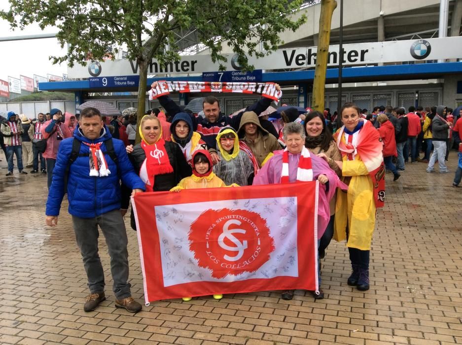 La afición sportinguista en Getafe