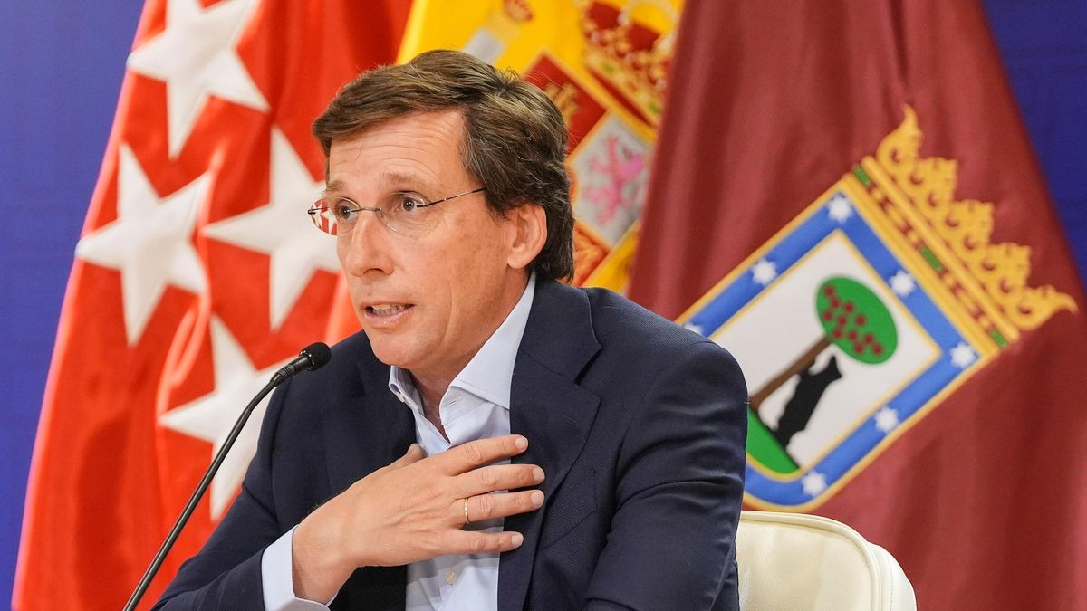 Martínez-Almeida durante la rueda de prensa de este jueves en la que se ha referido al portavoz de Vox.