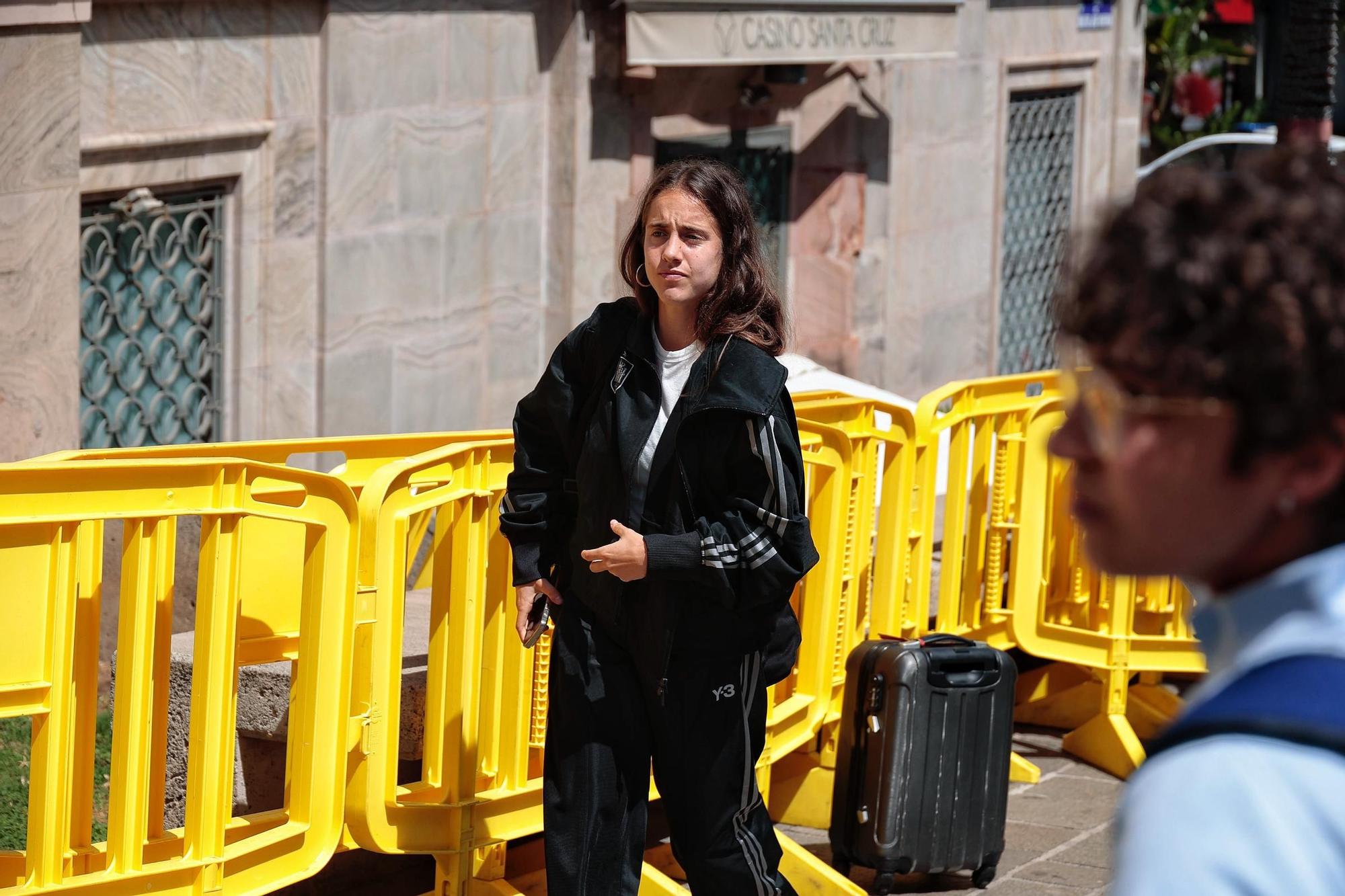 Llegada de las jugadoras de la Selección al Hotel Mencey