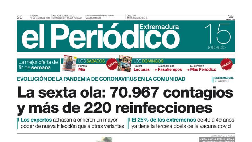 Consulta la portada correspondiente al día 15 de enero del 2022