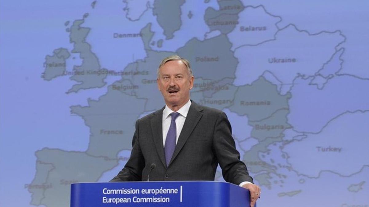 Siim Kallas, en la presentación de las previsiones económicas de primavera de la Comisión Europea.