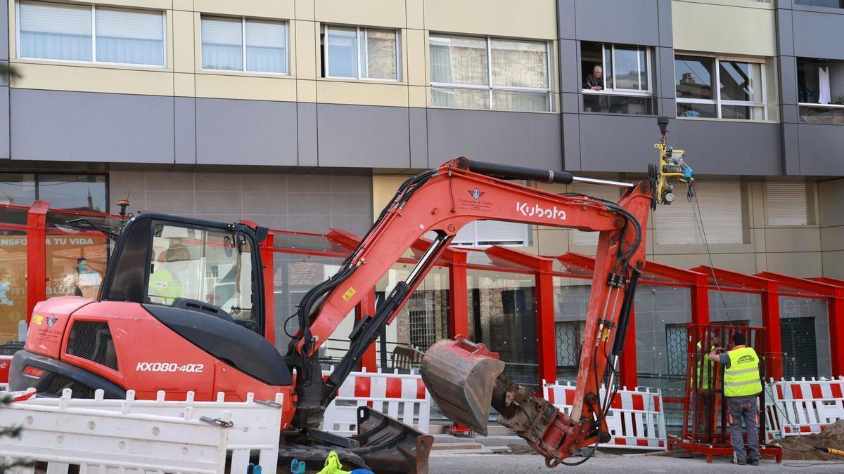 Las rampas de Pintor Colmeiro, una de las obras públicas en marcha.