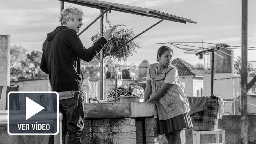 Alfonso Cuarón durante el rodaje de &#039;Roma&#039;.