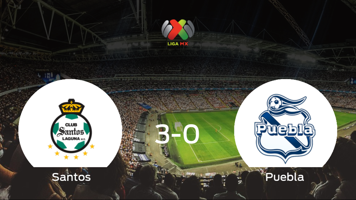 El Santos Laguna golea 3-0 al Puebla en la primera eliminatoria de semifinales