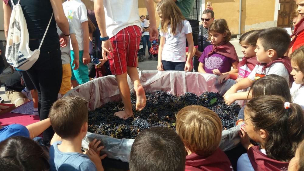 Pequeñas pisadas de la uva en Bullas