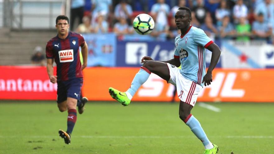 Pione Sisto, durante el partido de ayer // LOF