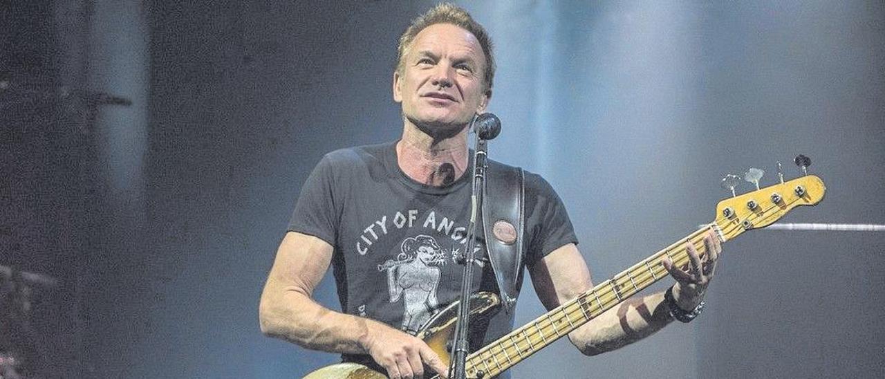 Sting en un concierto de  2017 en Barcelona.  F. Sendra