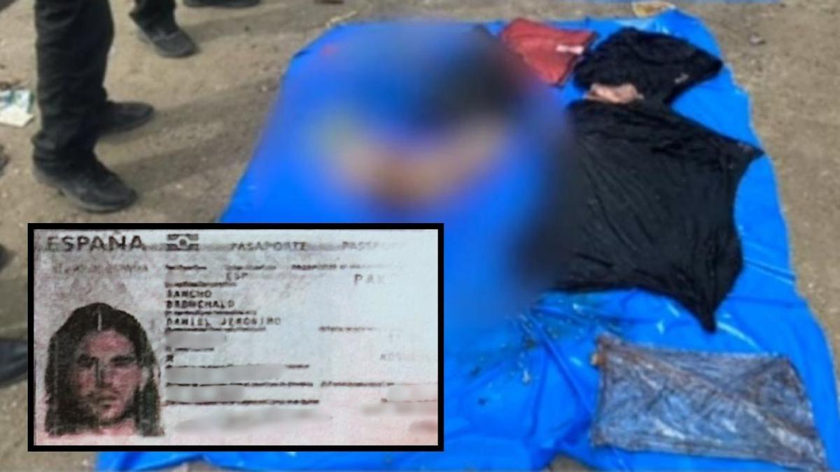 Izquierda, pasaporte de Daniel Sancho. A su lado, restos de la camiseta que llevaba Edwin Arrieta cuando fue descuartizado.