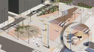El gobierno de Barcala "borra" el quiosco-bar de la nueva plaza de la Montañeta en Alicante
