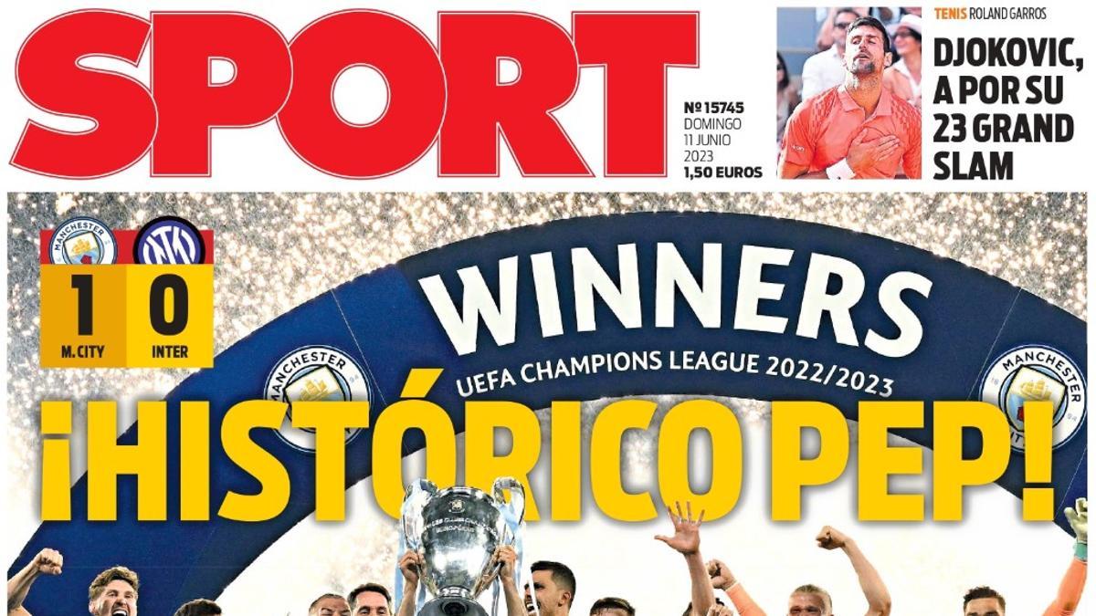 Esta es la portada de SPORT de hoy, domingo 11 de junio