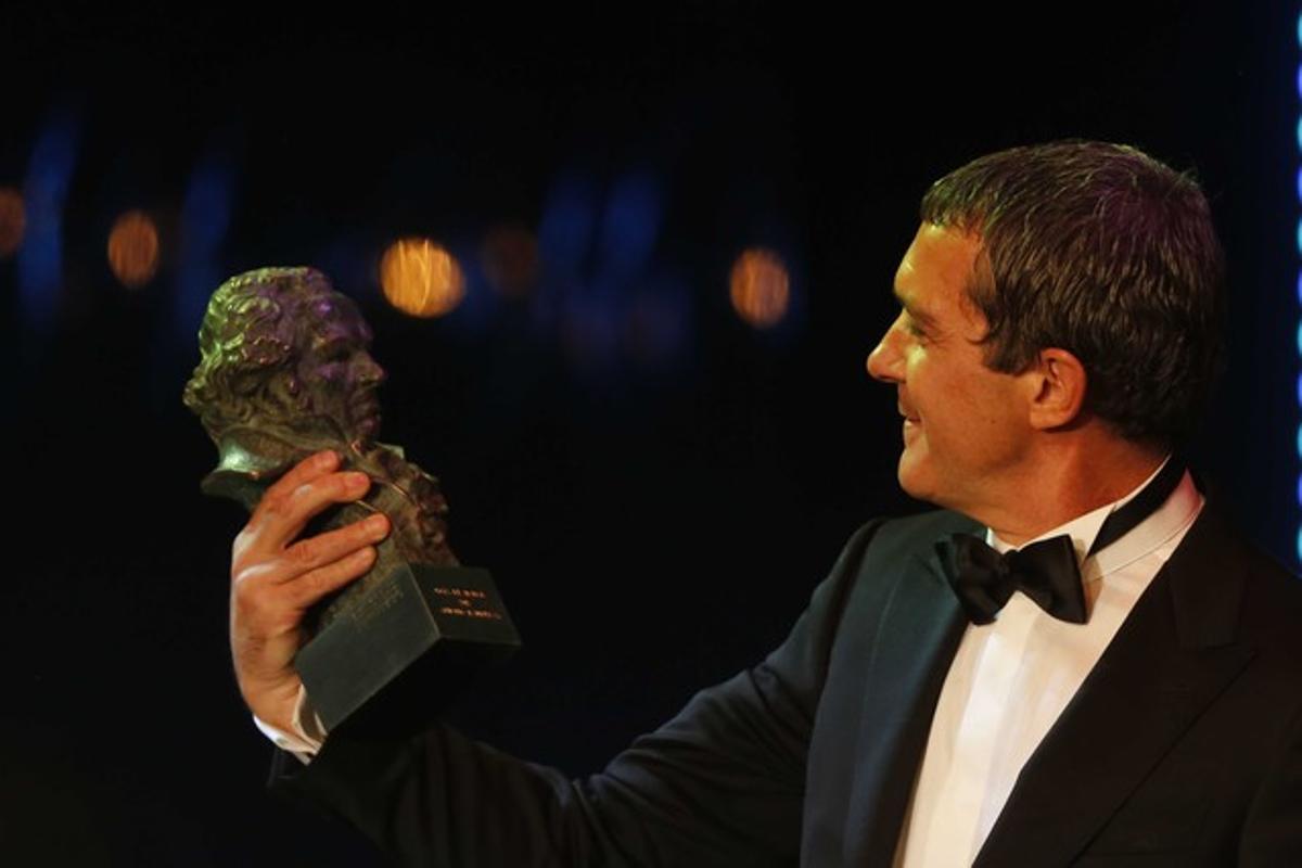 Antonio Banderas, con su Goya honorífico.