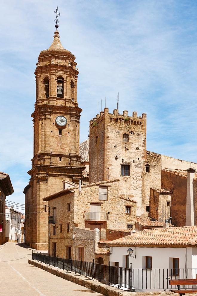 La Torre de los Nublos formaba parte del antiguo castillo templario que había en Iglesuela del Cid