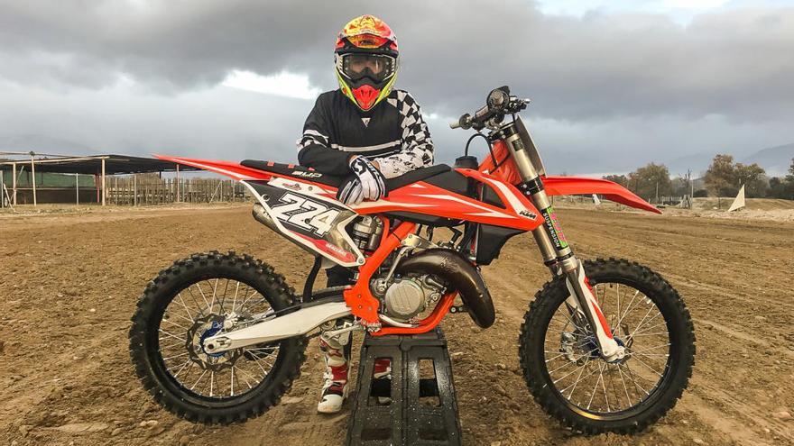 David Braceras, con su nueva KTM de 125cc