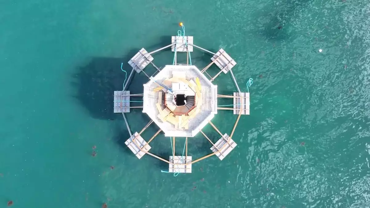 Timelapse de la construcción del visor submarino de Bouzas