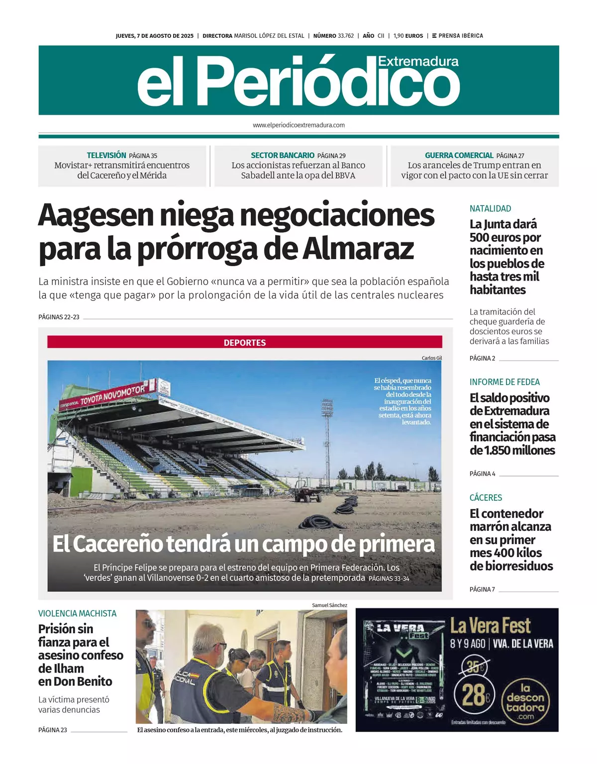Consulta la portada correspondiente al día 7 de agosto de 2025