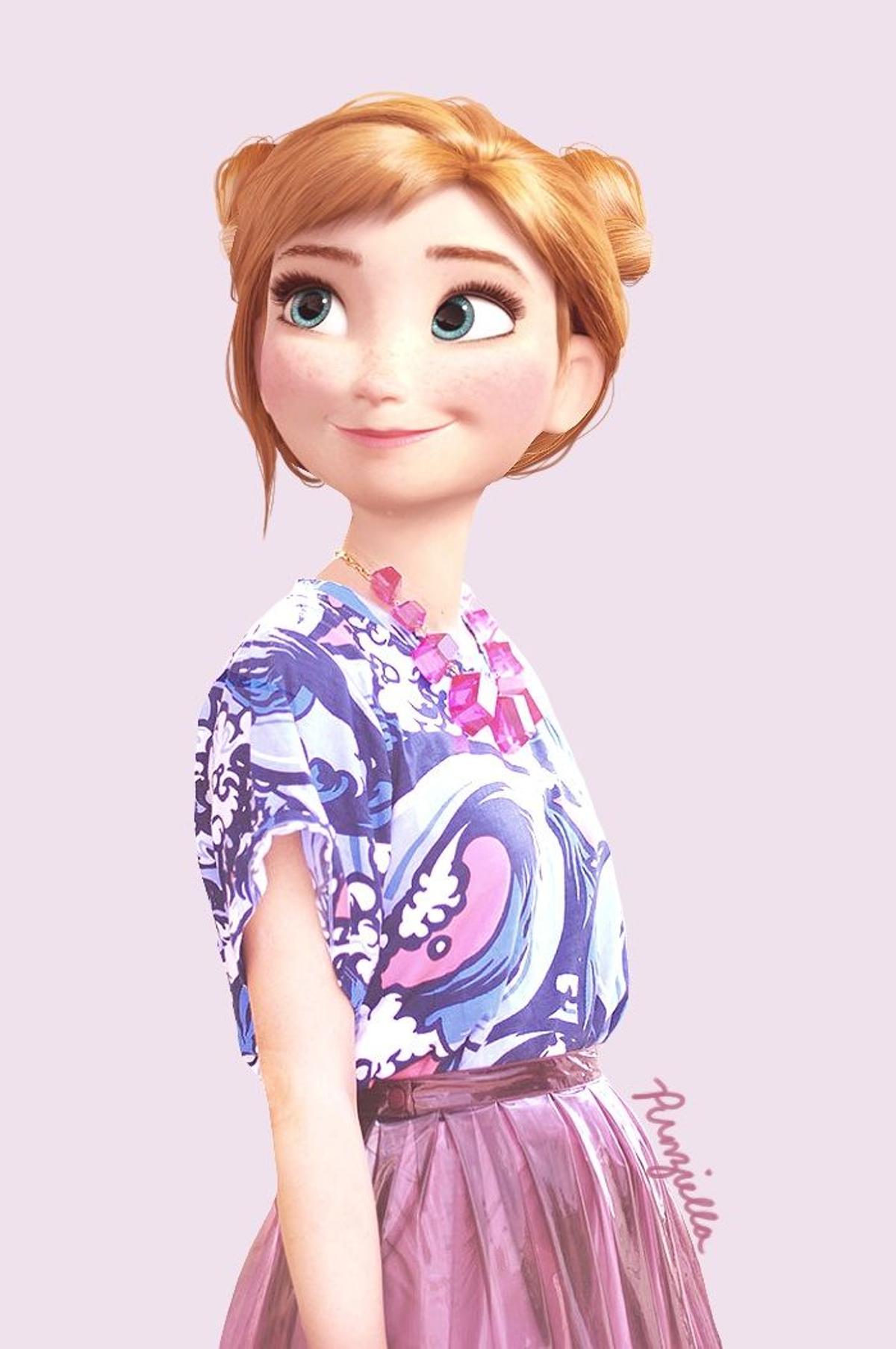 Anna, de 'Frozen', con camiseta estampada