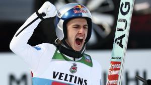 Tschofenig vuela en Garmisch y pasa a liderar la Copa del Mundo y el Cuatro Trampolines.