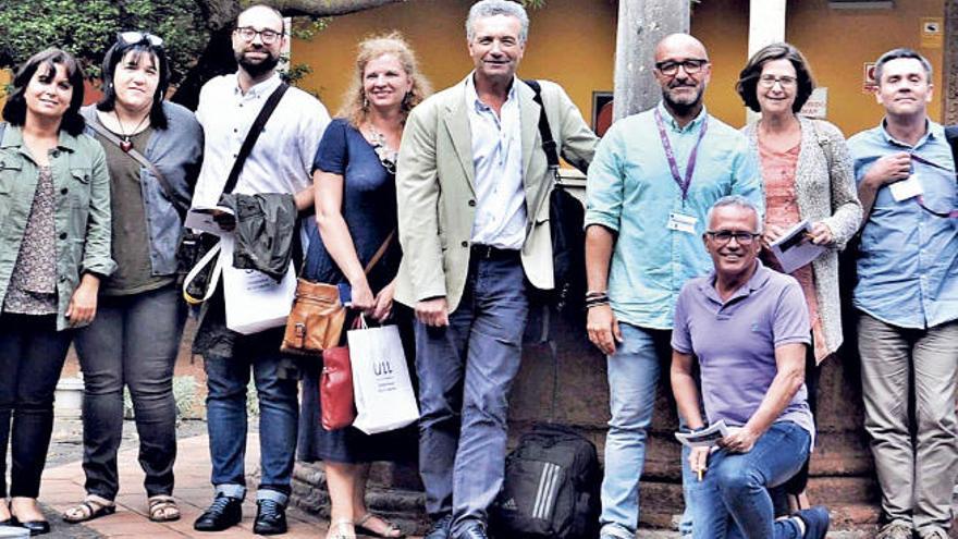 Investigadores del equipo internacional MATE de las universidades de La Laguna, Alicante, Polonia y Lituania, en Tenerife .