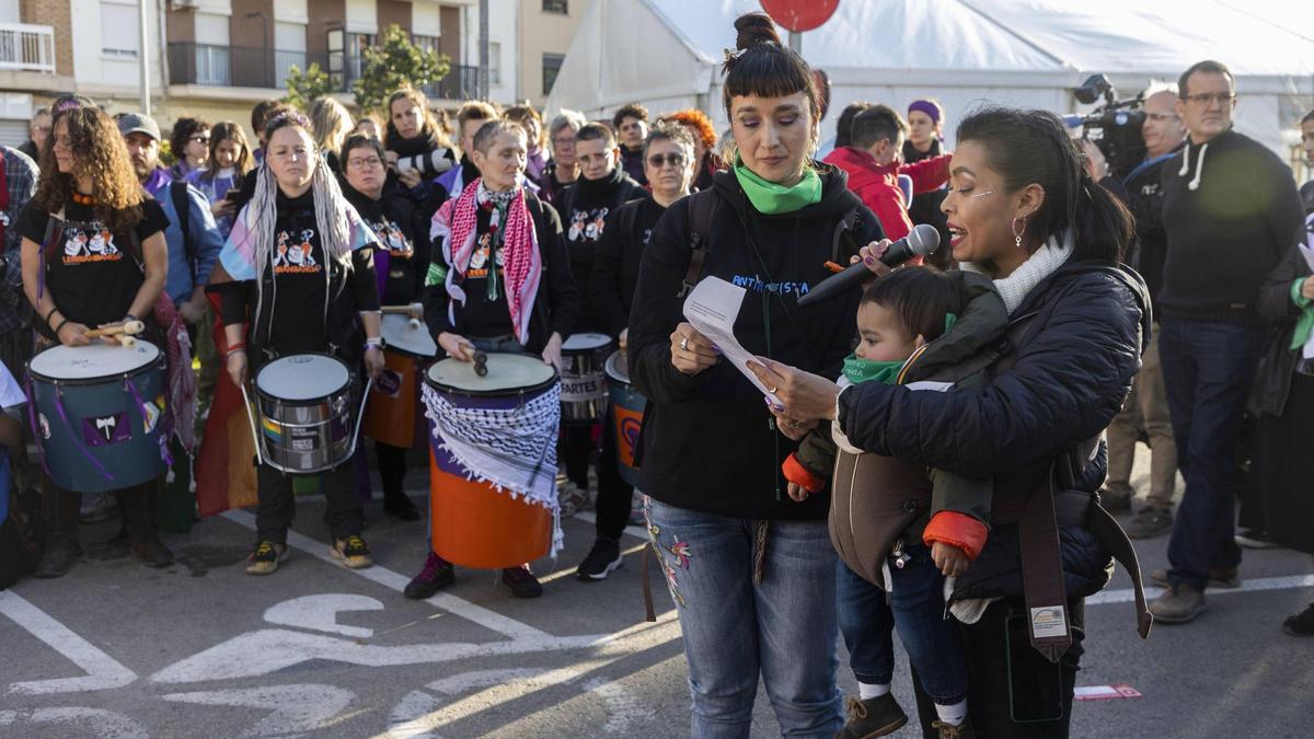 Manifestación del 8M de la Asamblea Feminista en el Cies Zapadores.