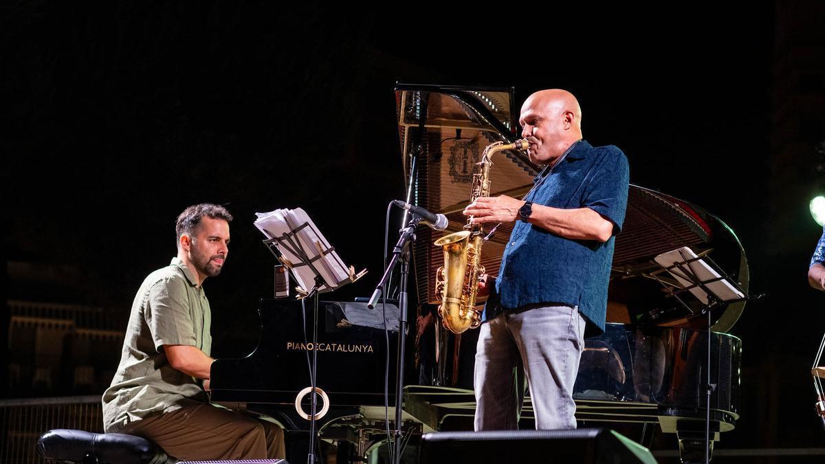 Xavi Torres i Miguel Zenón, durant el concert d'ahir.